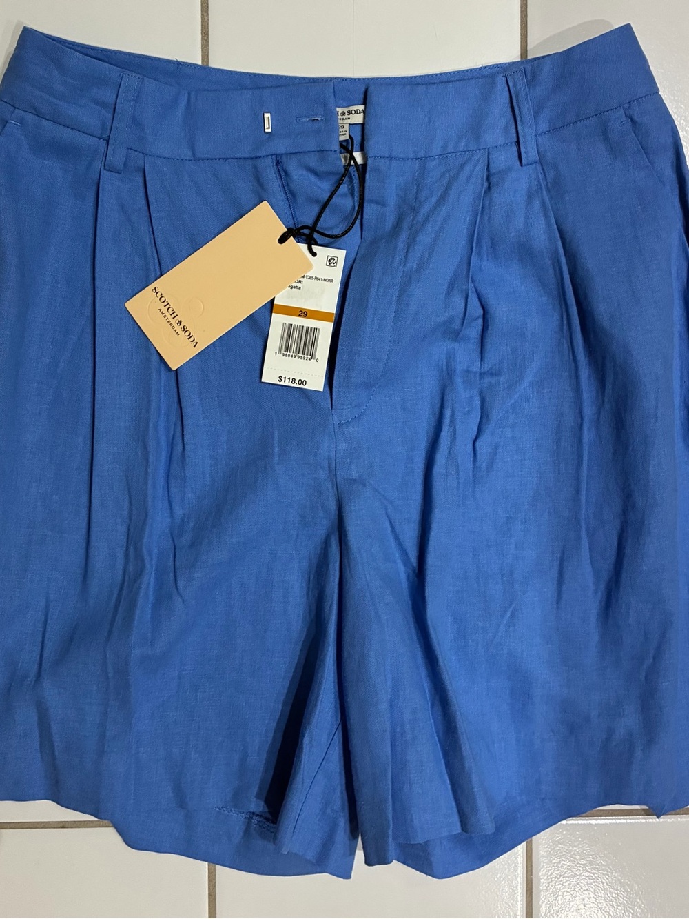 Scotch & Soda Royal Blue Pleated